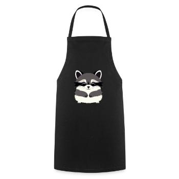 Waschbären süßer Cartoon Waschbär 8 - Kochschürze - Schwarz - Vorne - AI Model Male 185 dark (185cm)
