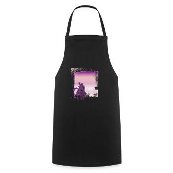 Cowboy Funny Cowboy Hat Wild Western Country - Cooking Apron - black - Front - AI Model Male 185 dark (185cm)