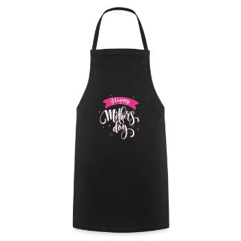Bonne fête des mères sombre BG - Tablier de cuisine - noir - Devant - AI Model Male 185 dark (185cm)