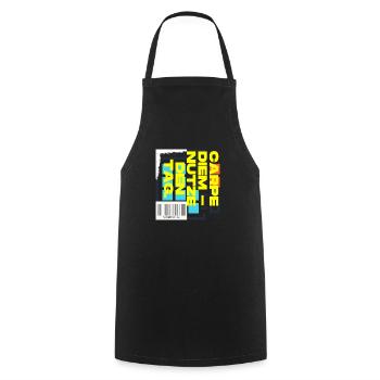 Carpe Diem Seize the day - Cooking Apron - black - Front - AI Model Male 185 dark (185cm)