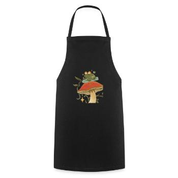 Retro Hive - Cooking Apron - black - Front - AI Model Male 185 dark (185cm)