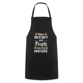 Tree, Nature lover, Recreation, Landscape - Cooking Apron - black - Front - AI Model Male 185 dark (185cm)