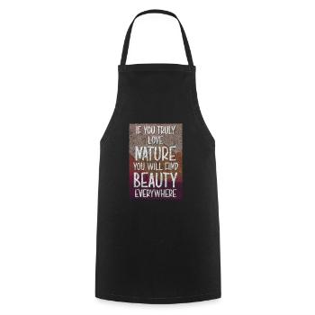 Forest Camping Animals - Cooking Apron - black - Front - AI Model Male 185 dark (185cm)