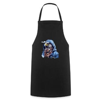 Street style hawk | Hawk lovers - Cooking Apron - black - Front - AI Model Male 185 dark (185cm)