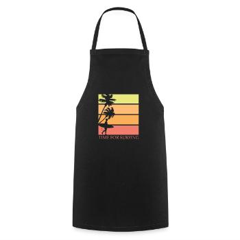 Surfing Surfboard Surfer Water Sports - Cooking Apron - black - Front - AI Model Male 185 dark (185cm)