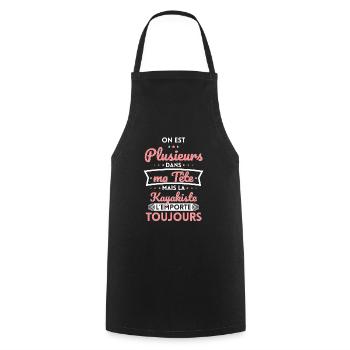 Plusieurs dans tête la Kayakiste l'emporte - Tablier de cuisine - noir - Devant - AI Model Male 185 dark (185cm)