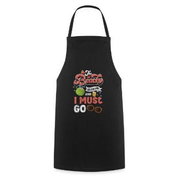 Holiday, Waves, Breeze, Nature - Cooking Apron - black - Front - AI Model Male 185 dark (185cm)