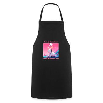 Turn up the volume - Cooking Apron - black - Front - AI Model Male 185 dark (185cm)
