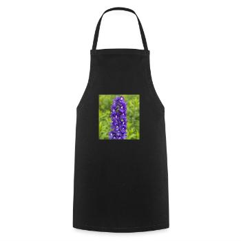 Virginal sea of flowers in the garden - Cooking Apron - black - Front - AI Model Male 185 dark (185cm)