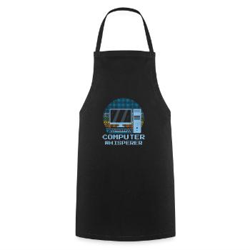 Computer Whisperer Computer Tech Support - Kochschürze - Schwarz - Vorne - AI Model Male 185 dark (185cm)