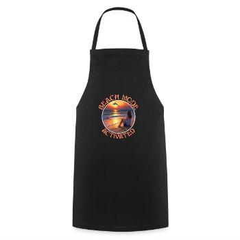 Beach Mode Activated - Cooking Apron - black - Front - AI Model Male 185 dark (185cm)