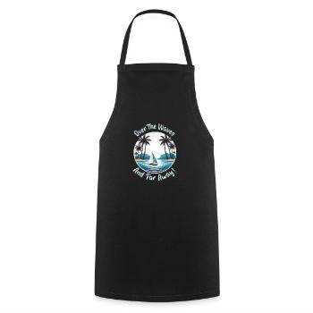 Over the Waves and Far Away - Cooking Apron - black - Front - AI Model Male 185 dark (185cm)