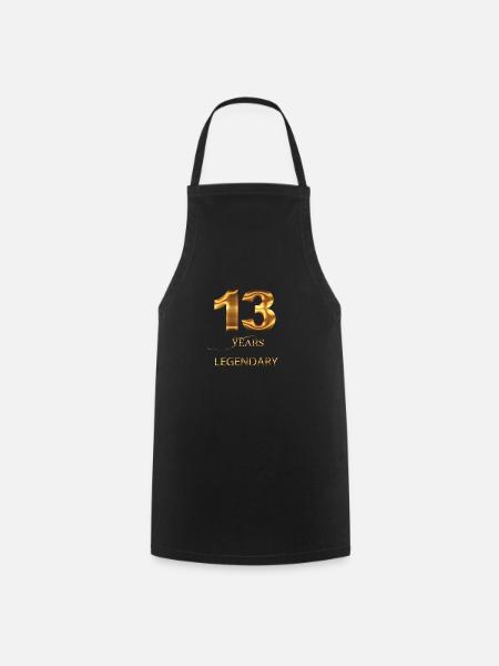 13. Geburtstag - Kochschürze - Schwarz