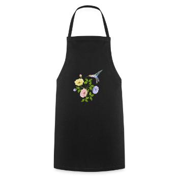 Oiseau - Tablier de cuisine - noir - Devant - AI Model Male 185 dark (185cm)