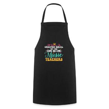 Then Some Become Music Teachers Education Notes In - Cooking Apron - black - Front - AI Model Male 185 dark (185cm)