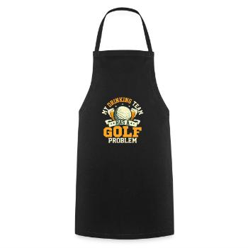 My Drinking Team Has A Golf Problem Golfing Par Te - Cooking Apron - black - Front - AI Model Male 185 dark (185cm)