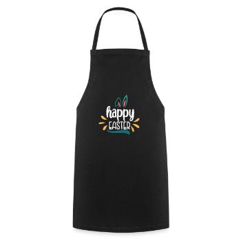 Happy Easter Frohe Ostern - Cooking Apron - black - Front - AI Model Male 185 dark (185cm)