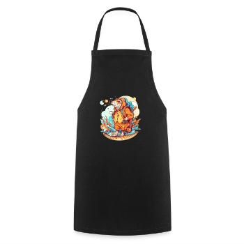 The adventure of the mole rat begins now - Cooking Apron - black - Front - AI Model Male 185 dark (185cm)