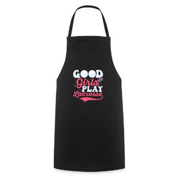 Good Girls Play Lacrosse Player Lifestyle - Kochschürze - Schwarz - Vorne - AI Model Male 185 dark (185cm)