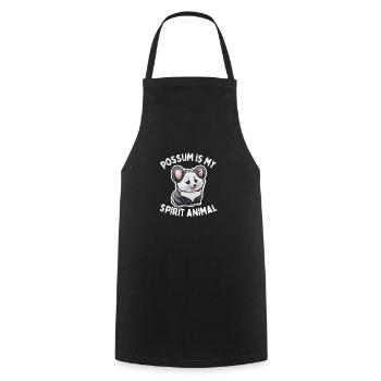 L’opossum est mon animal spirituel - Tablier de cuisine - noir - Devant - AI Model Male 185 dark (185cm)