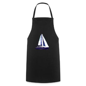Sailing ship Sailing Sailing Sailing Sailboat - Cooking Apron - black - Front - AI Model Male 185 dark (185cm)