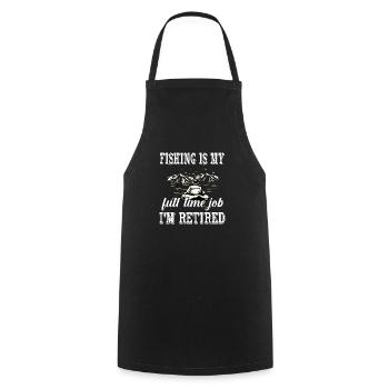 Carpfishing-lustiger Spruch - Kochschürze - Schwarz - Vorne - AI Model Male 185 dark (185cm)