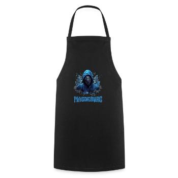 Magdeburg T-Shirt for Magdeburg Ultras - Cooking Apron - black - Front - AI Model Male 185 dark (185cm)
