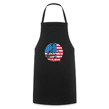 Army War Military Uniform Force Soldier Camouflage - Cooking Apron - black - Front - AI Model Male 185 dark (185cm)