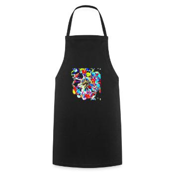 T-Shirt fleuri coloré, chemise tendance, Cool, A733464 - Tablier de cuisine - noir - Devant - AI Model Male 185 dark (185cm)