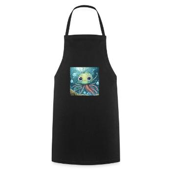 Süße oktopus - Kochschürze - Schwarz - Vorne - AI Model Male 185 dark (185cm)
