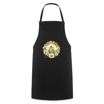 Perruche - Tablier de cuisine - noir - Devant - AI Model Male 185 dark (185cm)