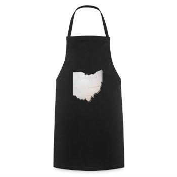 Ohio (États-Unis) | Vrai volley-ball | Carte - Tablier de cuisine - noir - Devant - AI Model Male 185 dark (185cm)