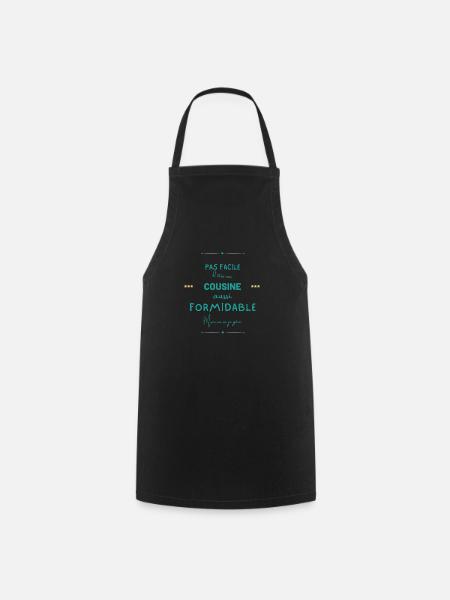 Cousine formidable mais je gère - Tablier de cuisine - noir