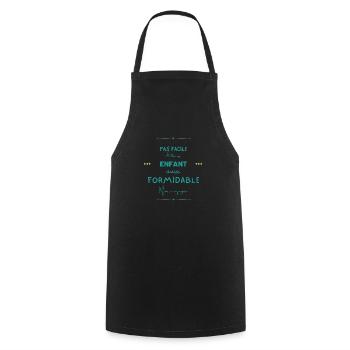 Enfant formidable mais je gère - Tablier de cuisine - noir - Devant - AI Model Male 185 dark (185cm)