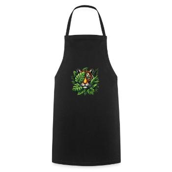Tiger in the jungle with wilderness and nature - Cooking Apron - black - Front - AI Model Male 185 dark (185cm)