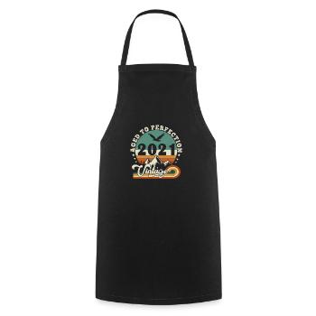 Aged to perfection 2022 Retro -Edition 2025. - Cooking Apron - black - Front - AI Model Male 185 dark (185cm)