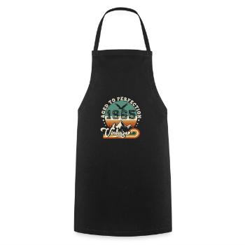 1966 Vintage Retro Anniversary 1966.Edition 2025. - Cooking Apron - black - Front - AI Model Male 185 dark (185cm)