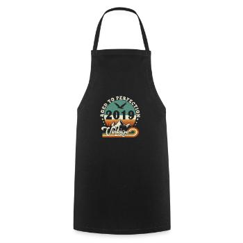 Aged to perfection 2020 Retro -Edition 2025. - Cooking Apron - black - Front - AI Model Male 185 dark (185cm)
