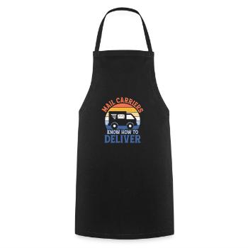 Mail Carriers Know How To Deliver Postal Worker Ma - Cooking Apron - black - Front - AI Model Male 185 dark (185cm)
