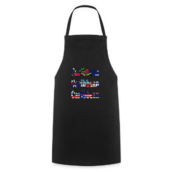 Holiday feeling with the flags of the Caribbean - Cooking Apron - black - Front - AI Model Male 185 dark (185cm)