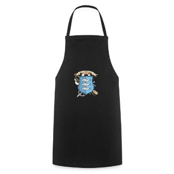 Armoiries de Scheveningen - Tablier de cuisine - noir - Devant - AI Model Male 185 dark (185cm)