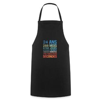 24 ans de souvenirs – une vie en secondes - Cooking Apron - black - Front - AI Model Male 185 dark (185cm)
