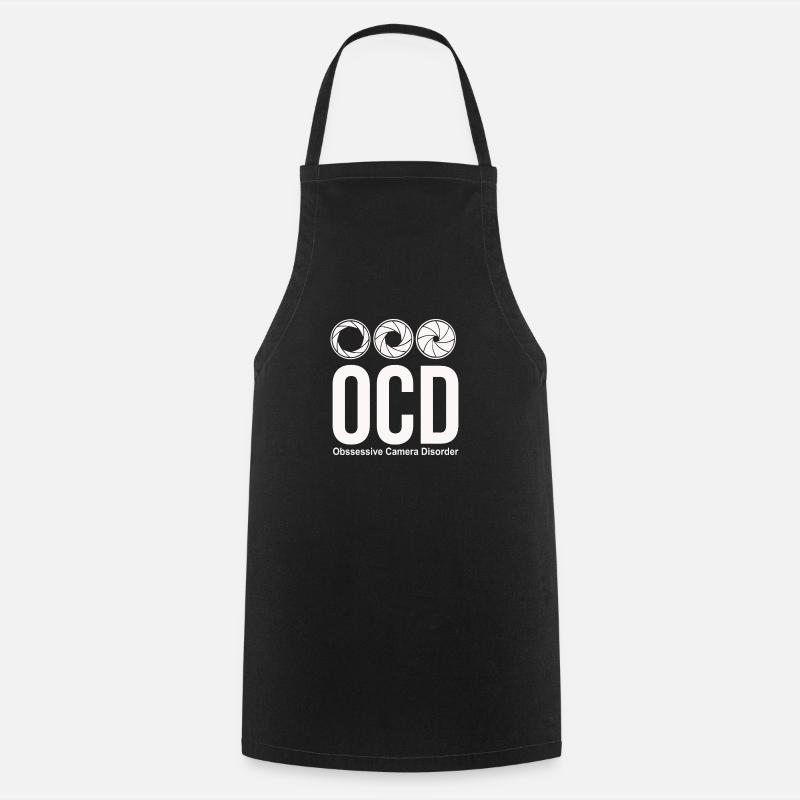 ocd photographer funny - Cooking Apron - black