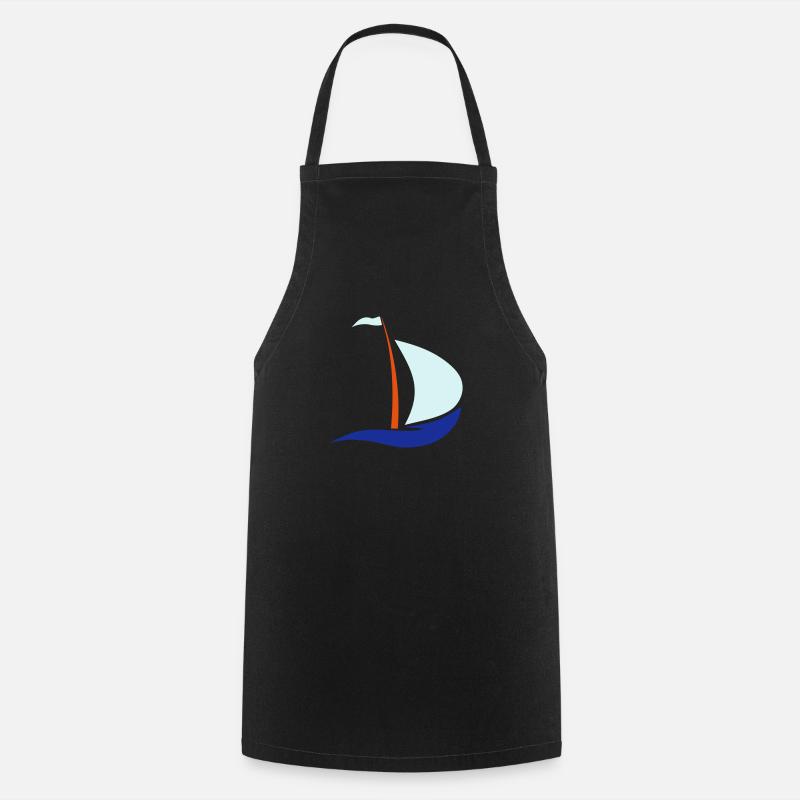 segelboot - Kochschürze - Schwarz