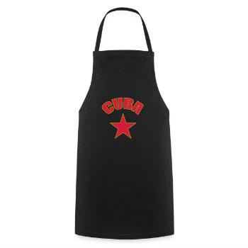 Cuba ! - Cooking Apron - black - Front - AI Model Male 185 dark (185cm)
