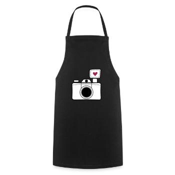 Camera love - Cooking Apron - black - Front - AI Model Male 185 dark (185cm)