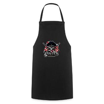 Pirates Bremen - paintball crew - Cooking Apron - black - Front - AI Model Male 185 dark (185cm)