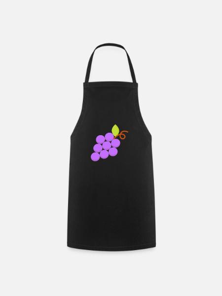 grape - Cooking Apron - black