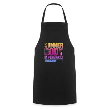 Sommer Body coole shirts ch / at - Kochschürze - Schwarz - Vorne - AI Model Male 185 dark (185cm)