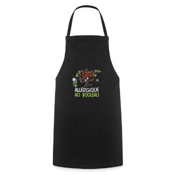 allergique au bouleau - Tablier de cuisine - noir - Devant - AI Model Male 185 dark (185cm)